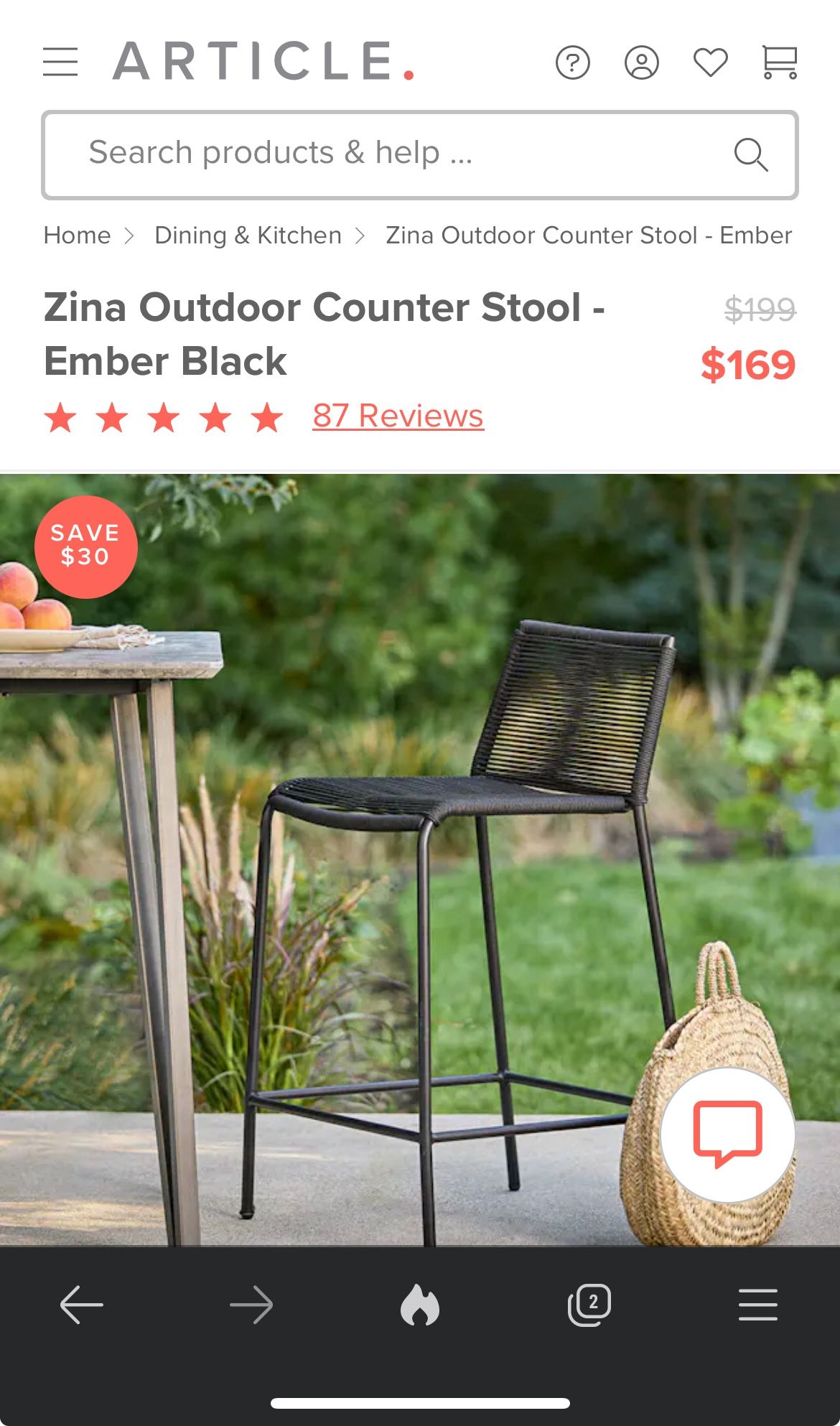 Article Counter Stools (set of 2)