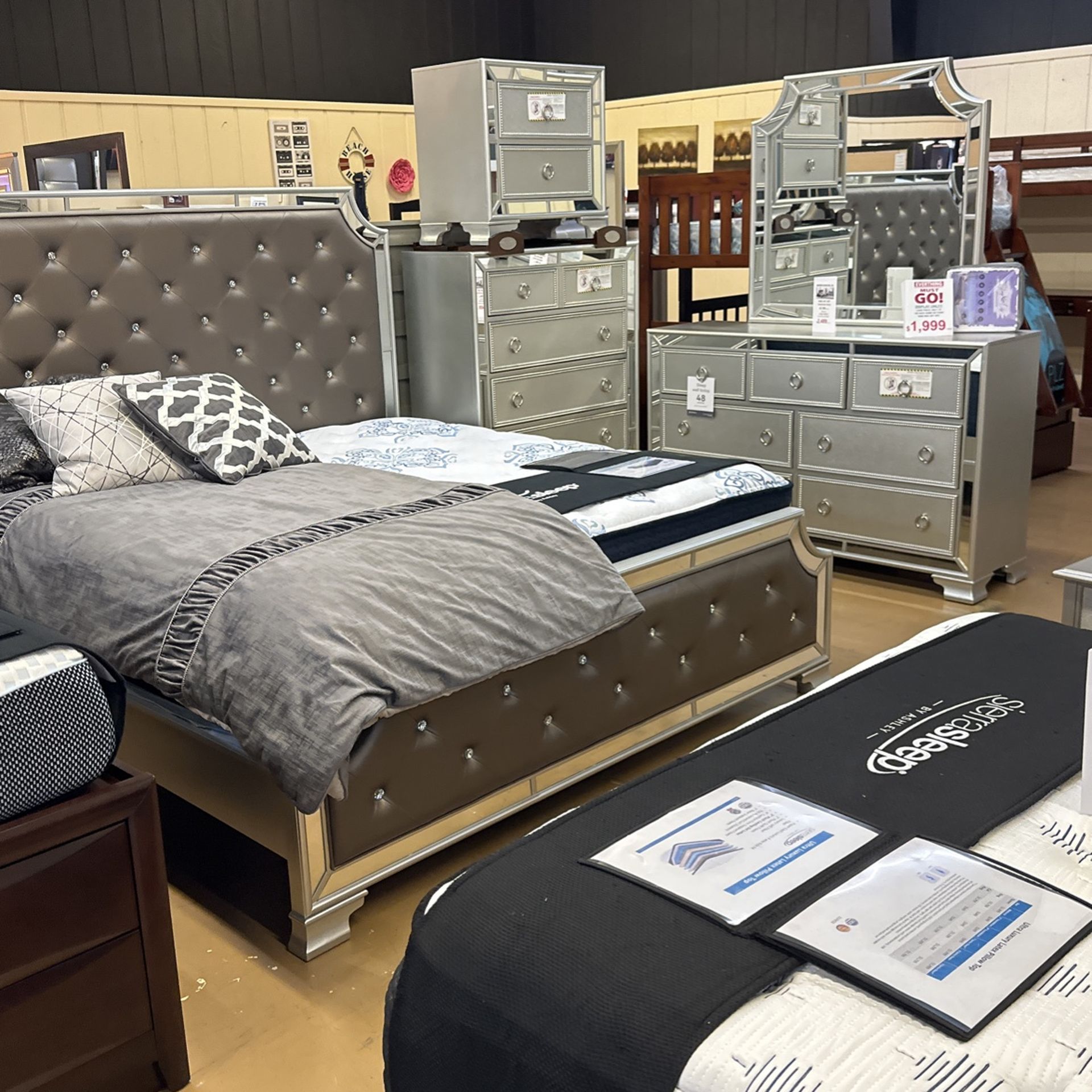 King Bedroom Set (no Mattress Included) Final Sale