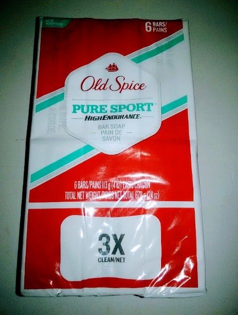 6 Bars Old Spice Pure Sport Bar Soap