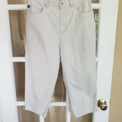 Lauren Ralph Lauren Cropped Light Beige/Stone Chino Pants 
Size: 8