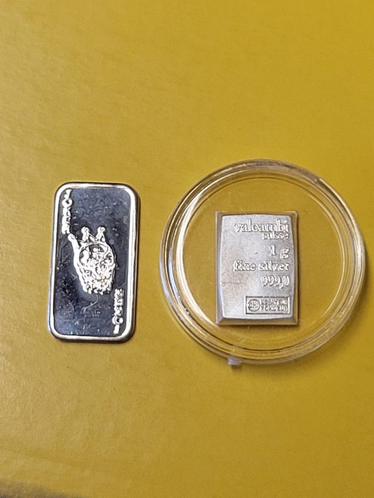 2g Silver Bundle [1g Joker Bar] + [1g Valcambi Bar] .999 Fine Silver Investment