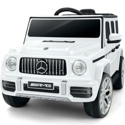 Licensed Mercedes-Benz AMG G63 Ride on Toys,Electric Car for Kids W/Parents Control,Electric Powered A Wagon Ride On Truck Toy,Spring Suspension,Bluet