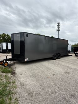 Trailer enclosed 8 1/2 x 24 polycore 0.80 titanium Cargo we can take credit cards we can take trade-in