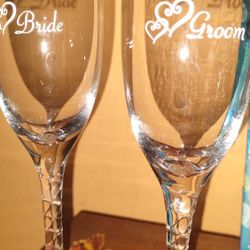 Linked Heart Bride And Groom