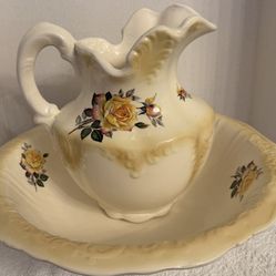 Vintage Pitcher And Bowl 