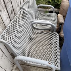 3 Solid iron Chairs 