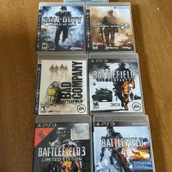 7 PS3 Games Call Of Duty And Battlefield