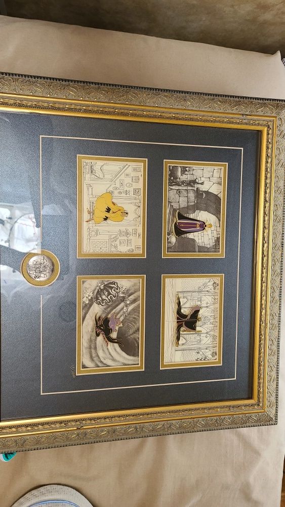 Framed disney trading pins set LE