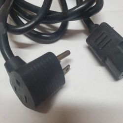 Power Cord for PC Monitor Printer with extra outlet