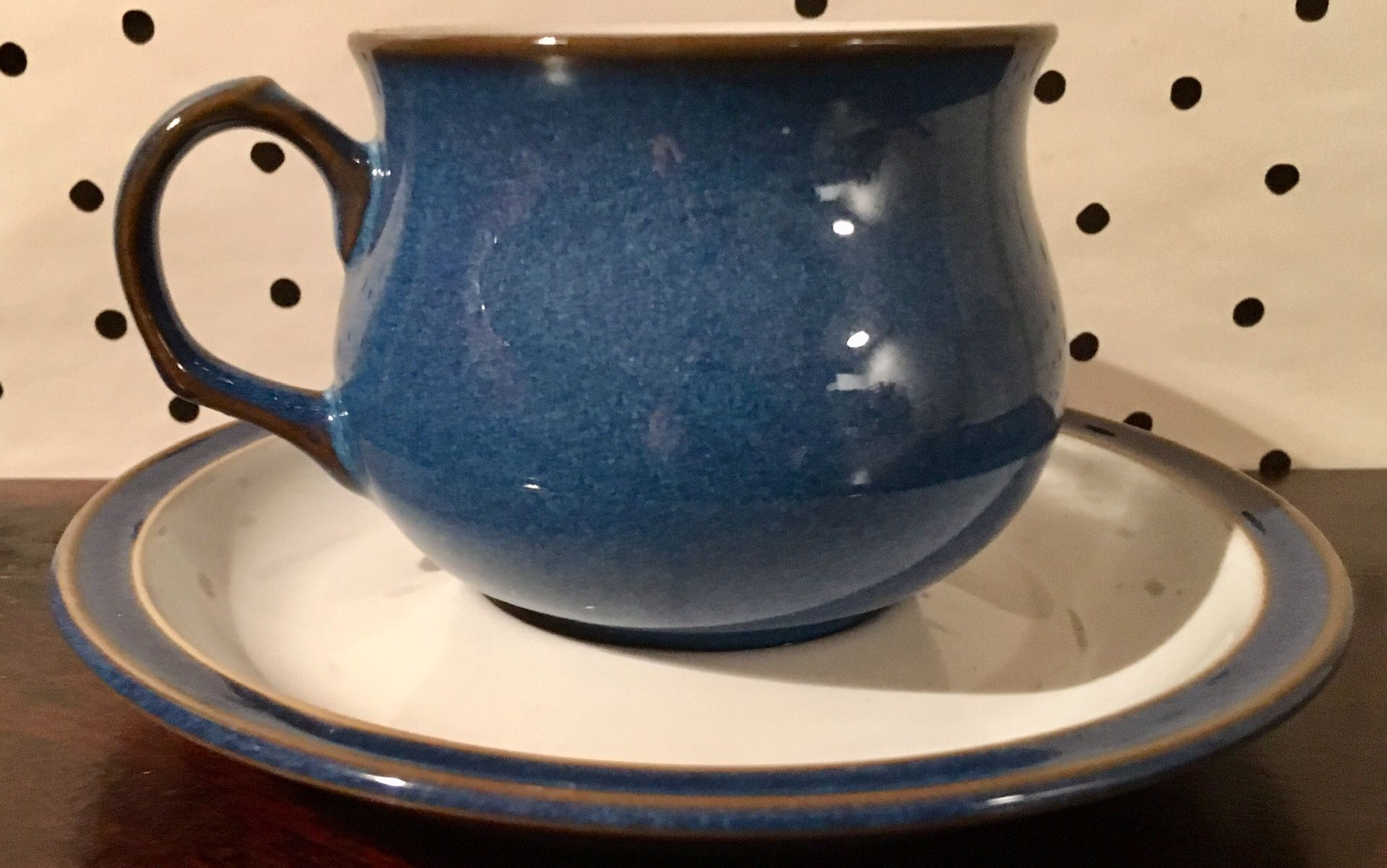 Denby England coffee mug and saucer plate