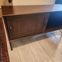 Sleek Wood With Iron Legs.  IKEA Tockarp TV stand 