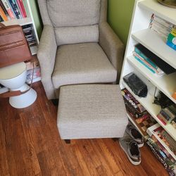 Upholstered Chair With Ottoman