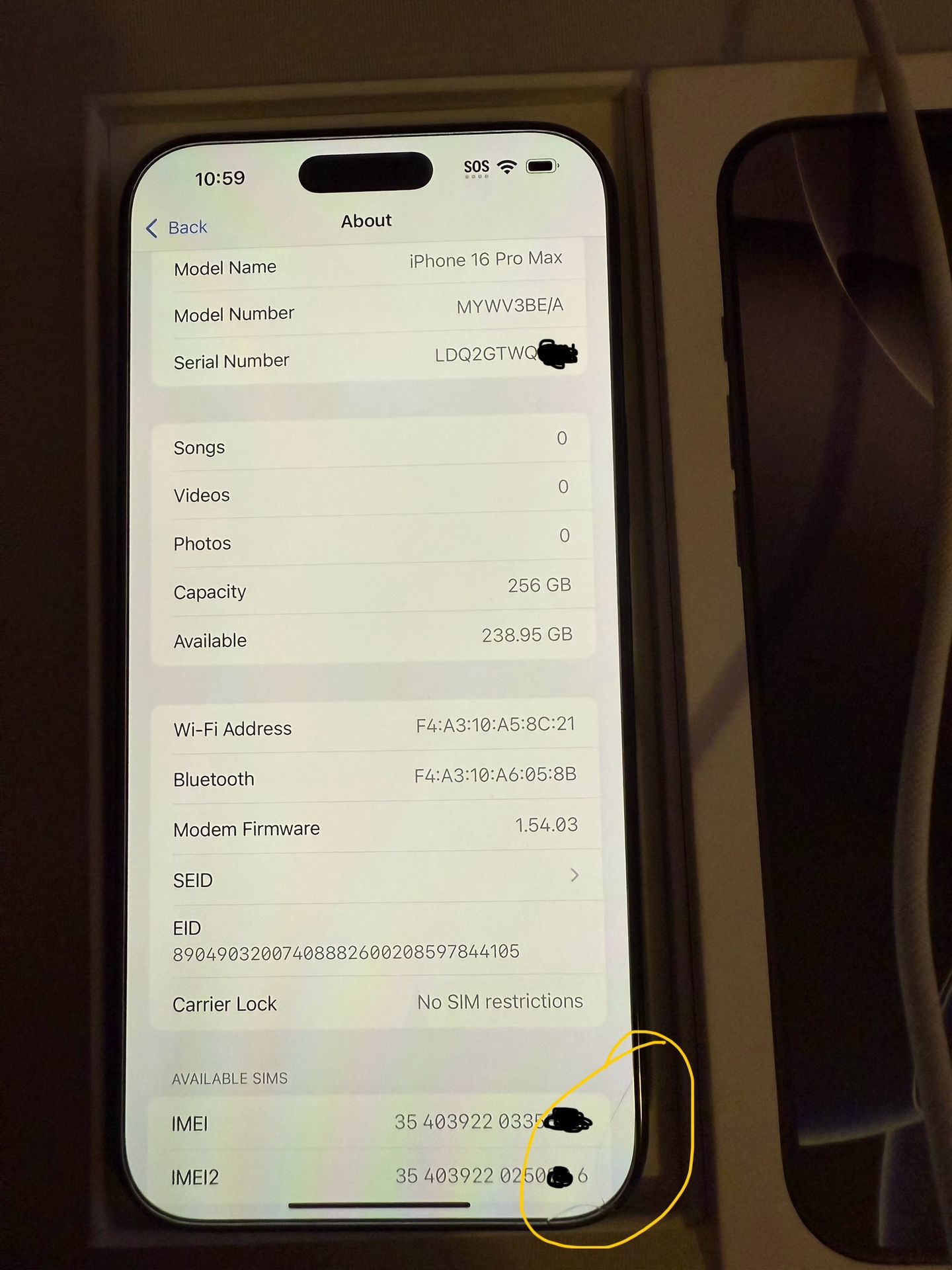 iphone 16 Pro Max 256 International Model Black Titanium 