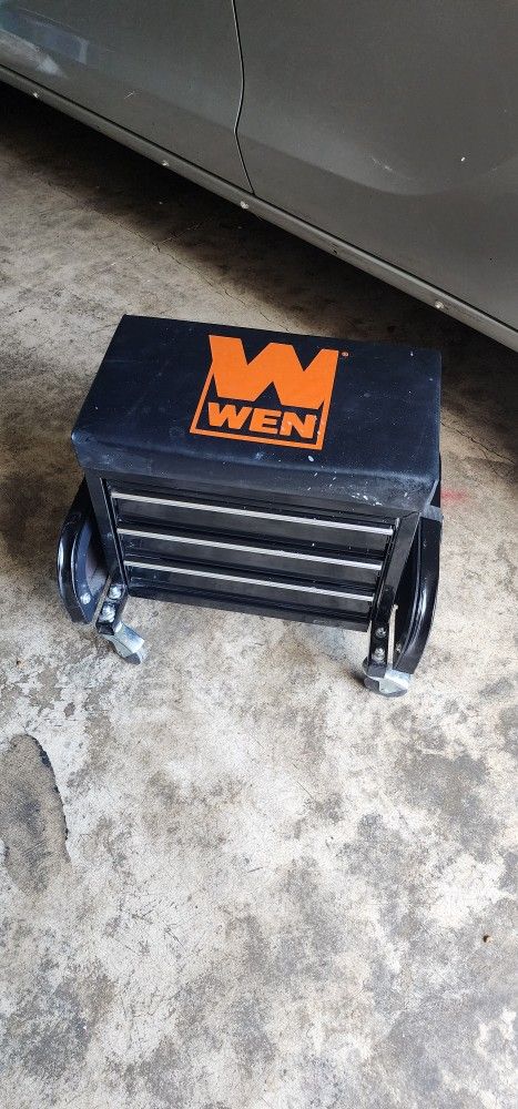 Wen Shop Rolling Stool Tool Box