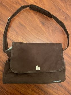 Carter’s Diaper Bag Shoulder Satchel Brown Suede 