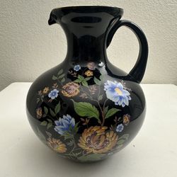 Vintage French Cottage Core Ceramic Floral Vase