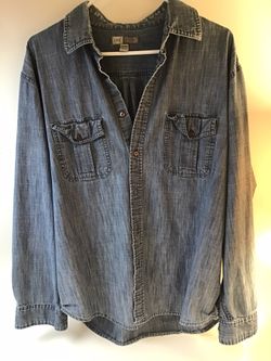 JOSEPH ABBOUND men’s light weight Jean button up size XL