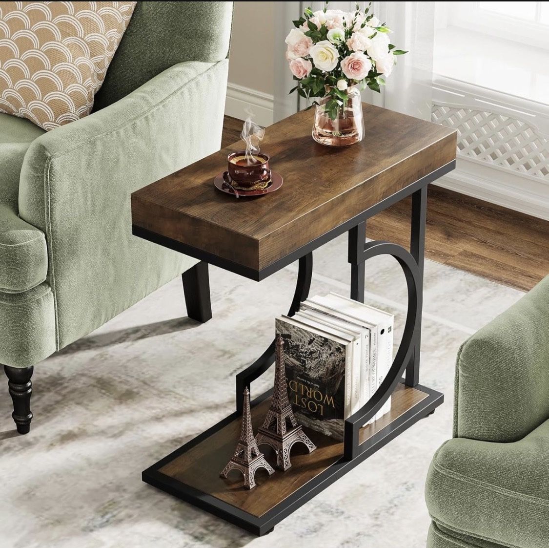 Narrow C Shaped End Table - F2176