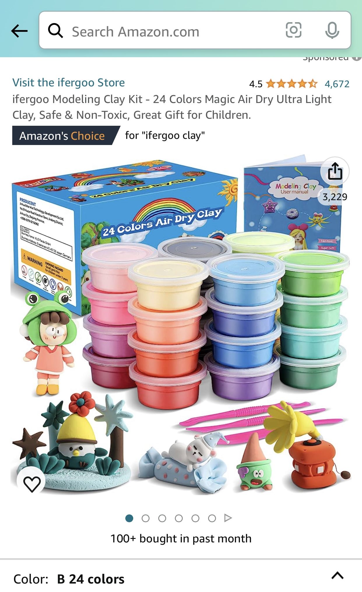 Ifergoo Modeling Clay Kit