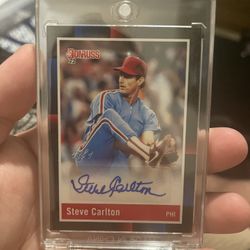 Steve Carlton 1of1 Autograph Card