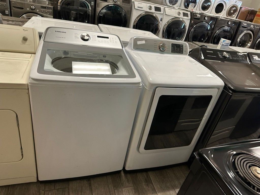 Samsung washer and dryer set electric with warranty