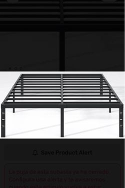 Black Metal Platform Bed Frame cal king