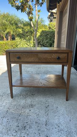 Solid wood side table