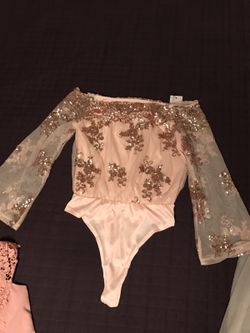 Rose Gold Sequin Bodysuit