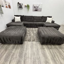 Gray Sectional Couch - Free Delivery