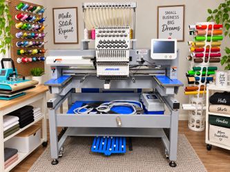 Highland 15-Needle Commercial Embroidery Machine – COMPLETE Turnkey Package