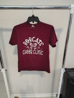 Maroon Bobcats cheer clinic 2023 Shirt, girls, size L