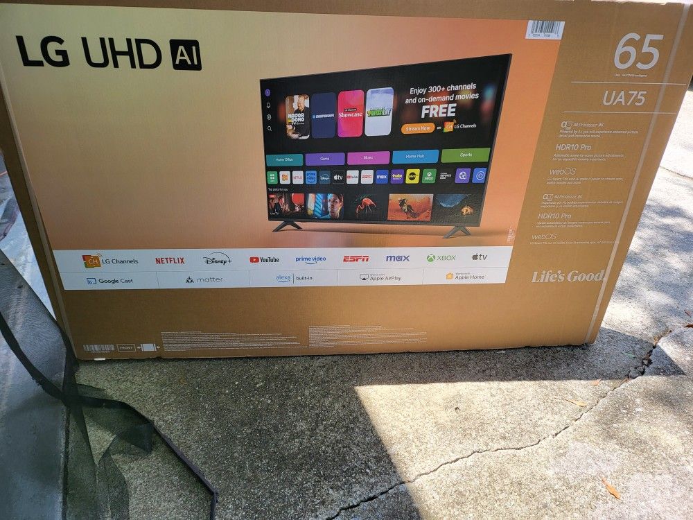 2025 Brand New Lg 65 Hdr 4k Smart Tv $275
