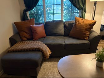 Gray sectional couch