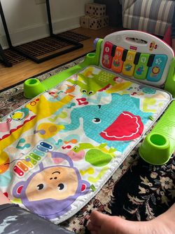 Fisher-Price Baby Playmat Deluxe Kick & Play Piano Gym for Learning