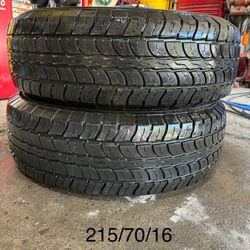 (2) - 215/70/16 Fuzion SUV Tires