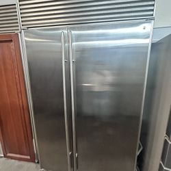 48” Sub Zero Built In Stainless Steel Refrigerator 