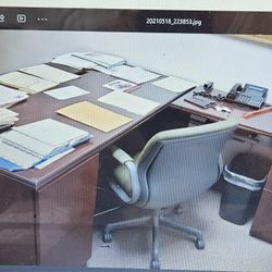 Gunlocke Cherry L Shaped Desk