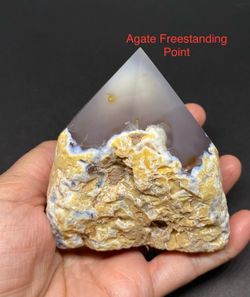 Agate Genuine Freestanding Point from Brazil 385g