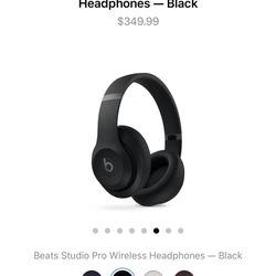 Beats Studio Pros $140 Black Like New 