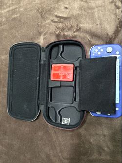 Nintendo Switch Lite Blue + Mario Kart Carrying Case – Excellent Condition