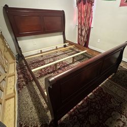 Bed Frame, Mirror And Dresser