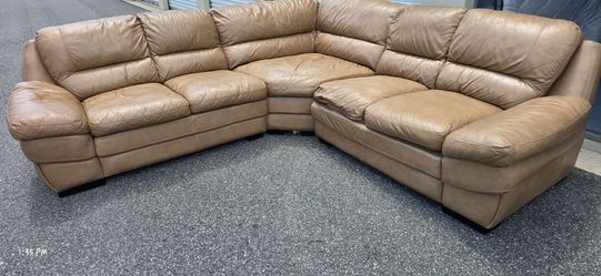 💥Leather sectional (DELIVER OPTION)