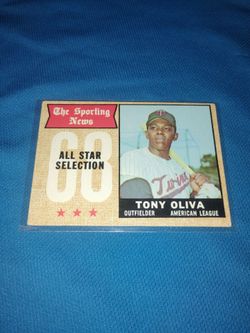 Vintage Old 1968 Topps Tony Oliva All-Star Baseball Card # - in very good condition