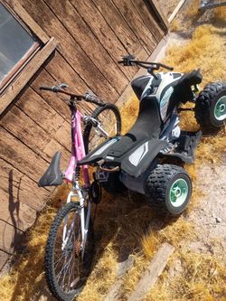 Kids bikes back yard swing