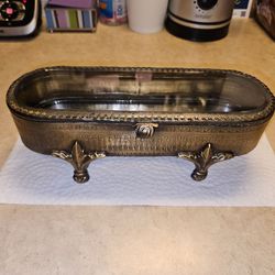Vintage Antique French Ormolu Bronze Jewelry Casket