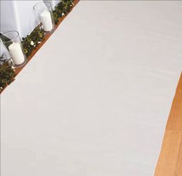 Wedding Aisle Runner Award Ceremony Runner 36" x 100' White Fabric Rolls Out.