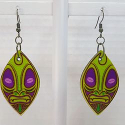 Tiki Mask Tropical Floral Toucan Pelican Earrings Lot- 5 Pairs for $30!