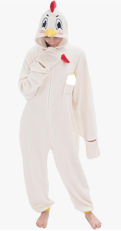 Like NEW Size XXL Unisex Adult Onesie Chicken Pajamas Animal Halloween Costume Sleepwear