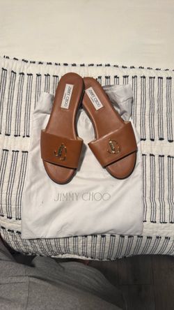 Jimmy Choo Leather Slide Sandals