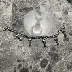 Stainless Steel Heart Key Charm Bracelet